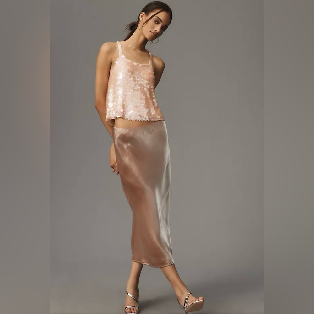 Liquid Shine Boas Cut Skirt by Anthropologie